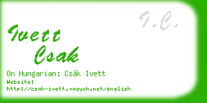 ivett csak business card